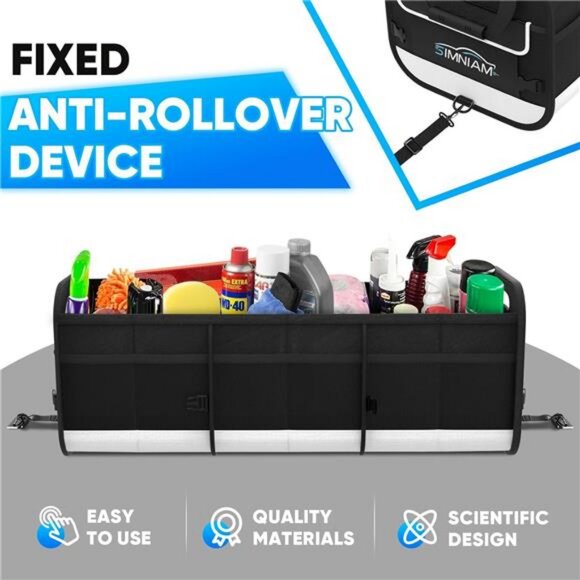 Large Car Trunk Organizer - with 5 Compartments Trunk Organizers and Storage SUV - Picture 6 of 7